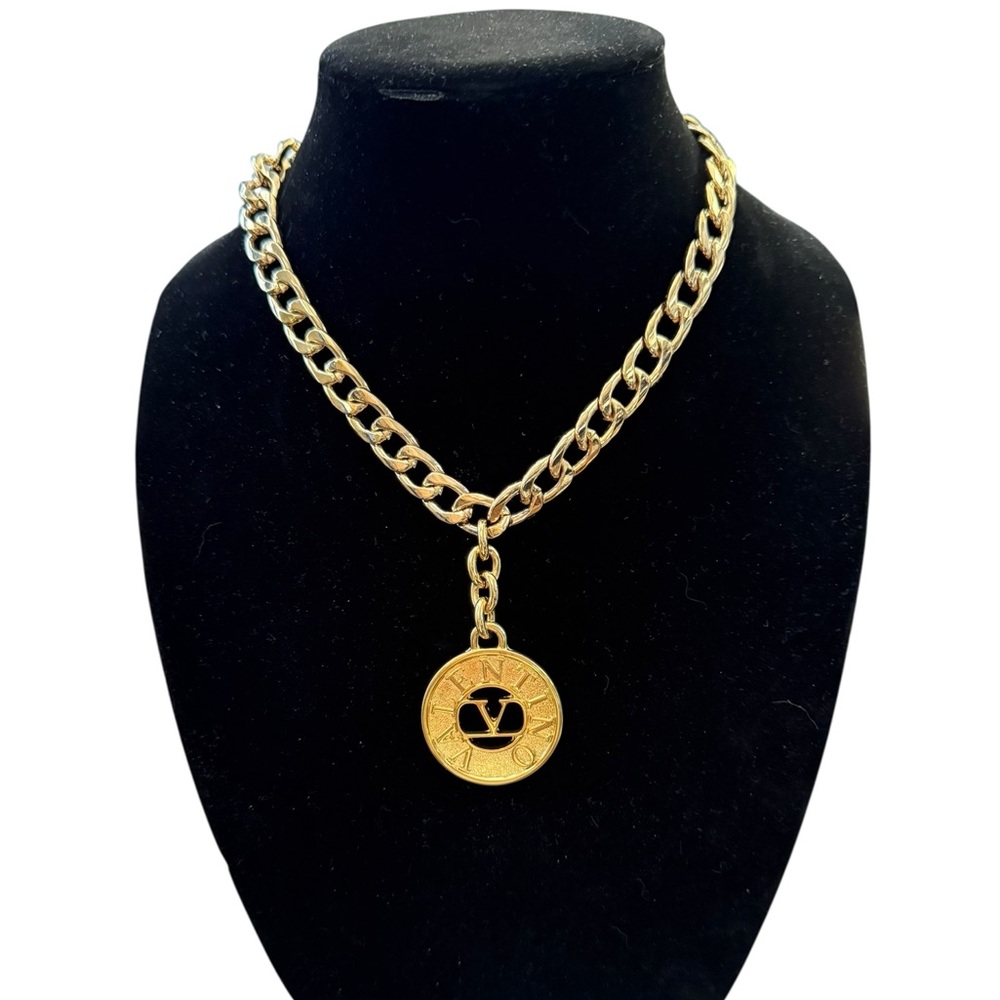 ❌SOLD❌ Authentic VALENTINO HANDBAG CHARM  Repurposed Chunky Necklace